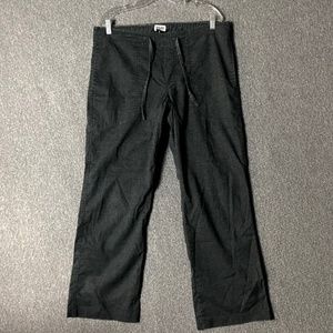 Prana Breathe Men's sutra pants dark gray loose fit pockets waist tie men's sz M